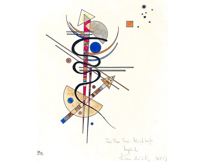 Wassily Kandinsky, Aquarell für Frau Toni Kirchhoff, 1927 | Art Print | Canvas Print | Fine Art Poster | Art Reproduction | Archival Giclee