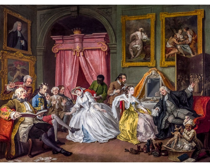 William Hogarth, Marriage à-la-mode: 4. The Toilette, 1743 | Art Print | Canvas Print | Fine Art Poster | Art Reproduction | Archival Giclee