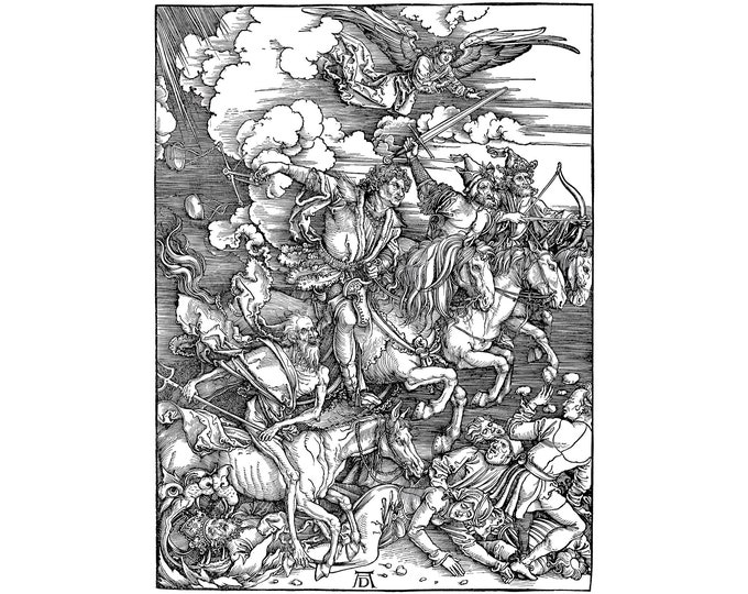 Albrecht Dürer, The Four Horsemen, from The Apocalypse, 1498 | Art Print | Canvas Print | Fine Art Poster | Art Reproduction | Archival