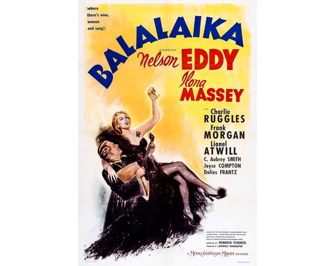 Balalaika, Nelson Eddy, Film Poster | Art Print | Canvas Print | Fine Art Poster | Art Reproduction | Archival Giclee | Gift Wrapped