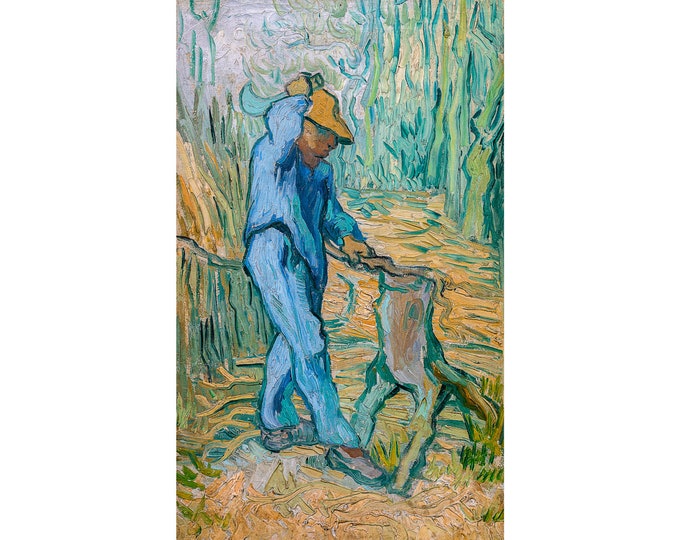 Van Gogh, The Woodcutter (after Millet), 1889 | Art Print | Canvas Print | Fine Art Poster | Art Reproduction | Archival Giclee | Gift Wrap