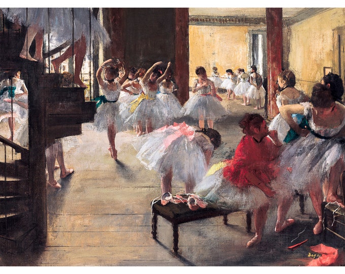 Edgar Degas, The Dance Class, 1873 | Art Print | Canvas Print | Fine Art Poster | Art Reproduction | Archival Giclee | Gift Wrapped