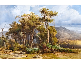 Louis Buvelot, Yarra Flats, 1871 | Art Print | Canvas Print | Fine Art Poster | Art Reproduction | Archival Giclee | Gift Wrapped