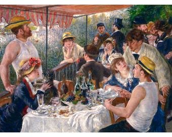 Renoir, Luncheon of the Boating Party, 1881 | Art Print | Canvas Print | Fine Art Poster | Art Reproduction | Archival Giclee | Gift Wrapped