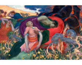 Rupert Bunny, The Rape of Persephone, 1915 | Art Print | Canvas Print | Fine Art Poster | Art Reproduction | Archival Giclee | Gift Wrapped