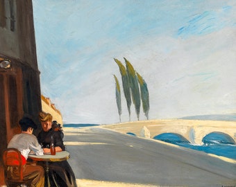 Edward Hopper, Le Bistro, The Wine Shop, 1909 | Art Print | Canvas Print | Fine Art Poster | Art Reproduction | Archival Giclee | Gift Wrap