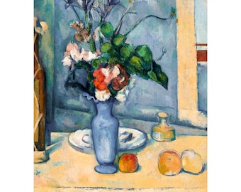 Paul Cezanne - The Blue Vase (1887), Canvas Print or Fine Art Giclee - Enhanced