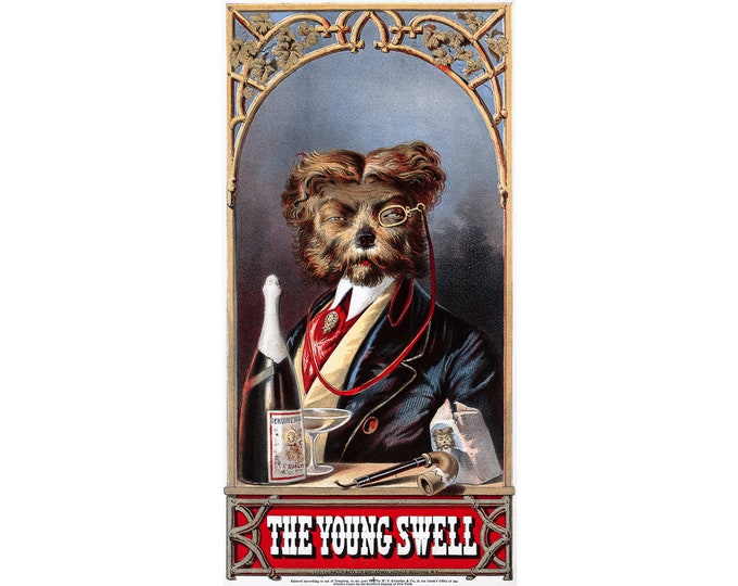 The Young Swell, Vintage Champagne Advertising, Alcohol | Art Print | Canvas Print | Fine Art Poster | Art Reproduction | Archival Giclee