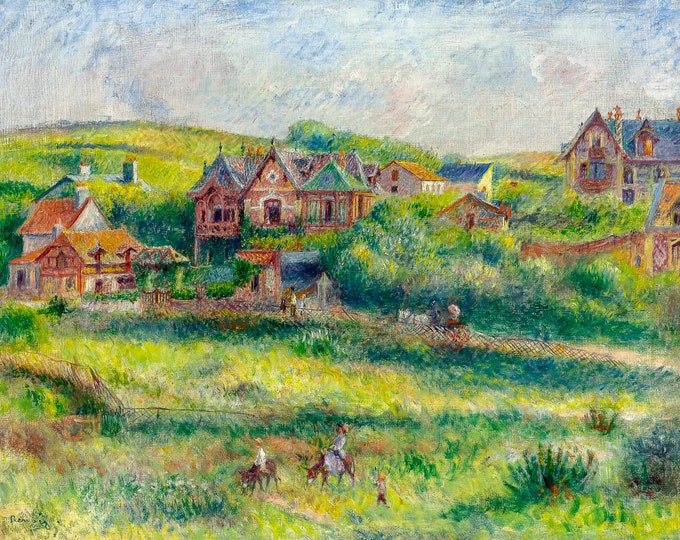 Renoir, Le châlet de Blanche Pierson à Pourville, 1882 | Art Print | Canvas Print | Fine Art Poster | Art Reproduction | Archival Giclee