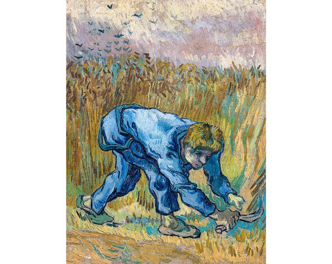 Van Gogh, The Reaper (after Millet), 1889 | Art Print | Canvas Print | Fine Art Poster | Art Reproduction | Archival Giclee | Gift Wrapped