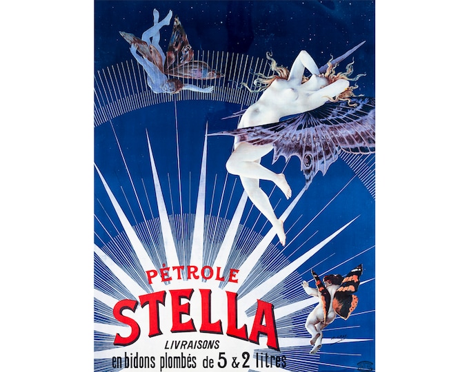 Petrole Stella Advertising Poster 1897 | Art Print | Canvas Print | Fine Art Poster | Art Reproduction | Archival Giclee | Gift Wrapped