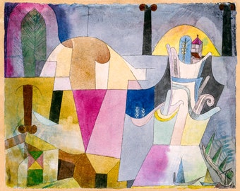 Paul Klee, Black Columns in a Landscape, 1919 | Art Print | Canvas Print | Fine Art Poster | Art Reproduction | Archival Giclee | Gift Wrap