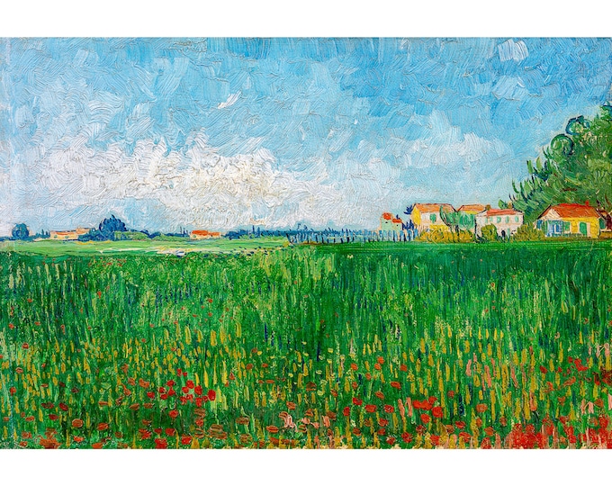 Van Gogh, Field with Poppies, 1888 | Art Print | Canvas Print | Fine Art Poster | Art Reproduction | Archival Giclee | Gift Wrapped