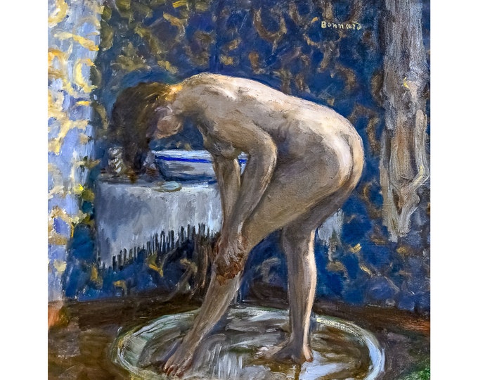 Pierre Bonnard, Nude at Tub, Nu au Tub, 1903 | Art Print | Canvas Print | Fine Art Poster | Art Reproduction | Archival Giclee Gift Wrapped