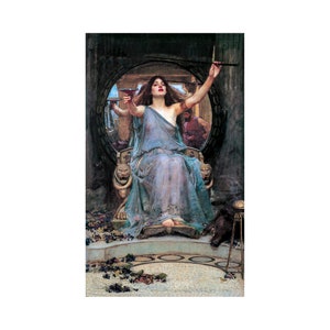 John William Waterhouse, Circe Offering the Cup to Ulysses, 1891 | Art Print | Canvas Print | Fine Art Poster | Art Reproduction | Archival