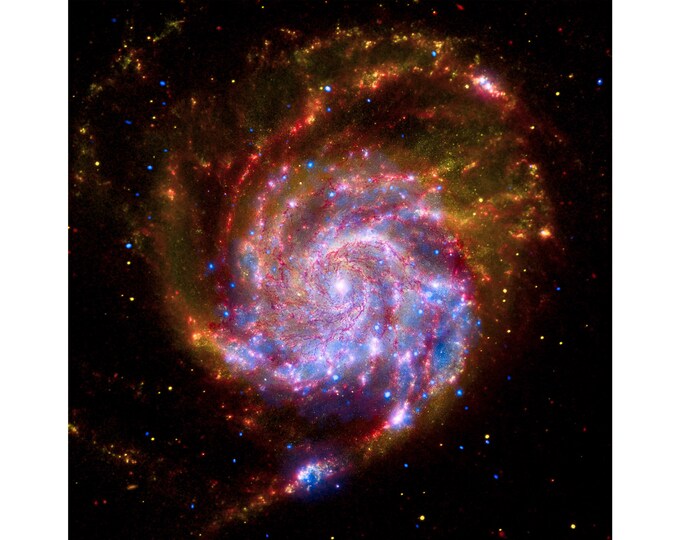 Pinwheel Galaxy, Ursa Major, NASA Space Art | Art Print | Canvas Print | Fine Art Poster | Art Reproduction | Archival Giclee | Gift Wrapped