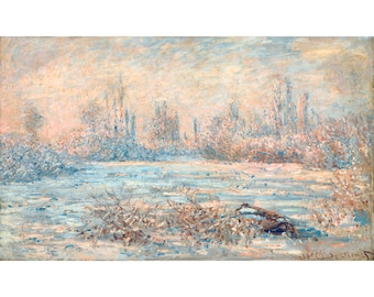 Claude Monet, Frost, 1880 | Art Print | Canvas Print | Fine Art Poster | Art Reproduction | Archival Giclee | Gift Wrapped