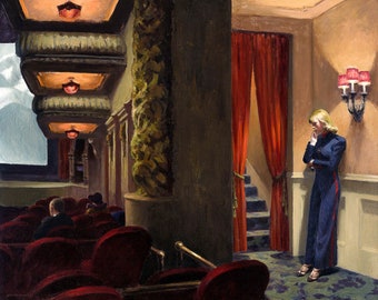 Edward Hopper, New York Movie, 1939 | Art Print | Canvas Print | Fine Art Poster | Art Reproduction | Archival Giclee | Gift Wrapped