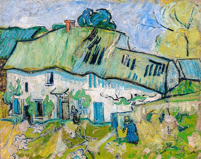 Van Gogh, Farmhouse, 1890 | Art Print | Canvas Print | Fine Art Poster | Art Reproduction | Archival Giclee | Gift Wrapped