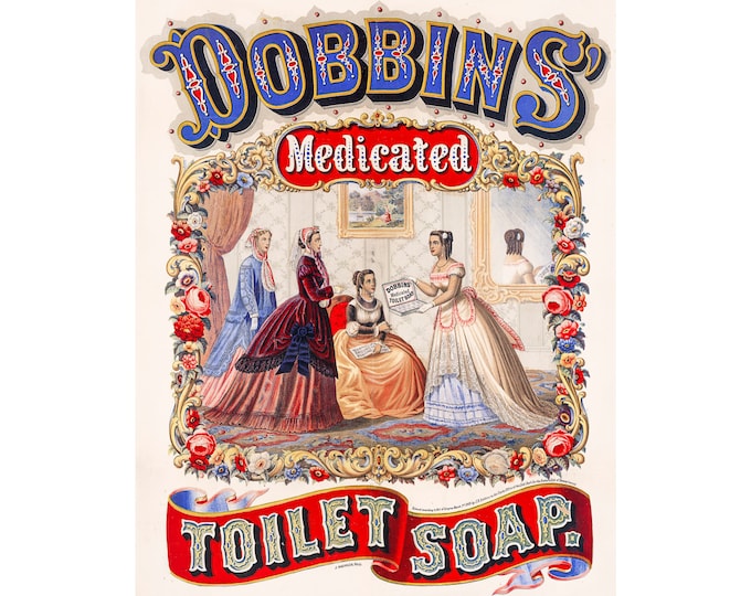 Old Vintage Ad Toilet Soap | Art Print | Canvas Print | Fine Art Poster | Art Reproduction | Archival Giclee | Gift Wrapped
