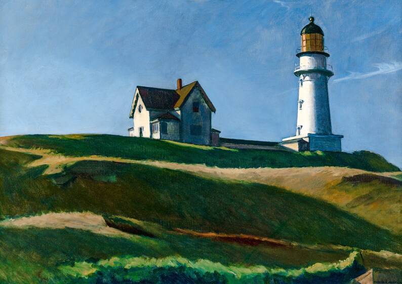Affiche French Unicorn - Lighthouse Hill Edward Hopper - Poster Qualité Premium Affiche French Unicorn - Lighthouse Hill Edward Hopper - Poster Qualité Premium