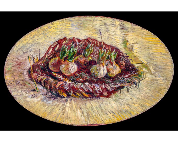 Van Gogh, Basket of Hyacinth Bulbs, 1887 | Art Print | Canvas Print | Fine Art Poster | Art Reproduction | Archival Giclee | Gift Wrapped