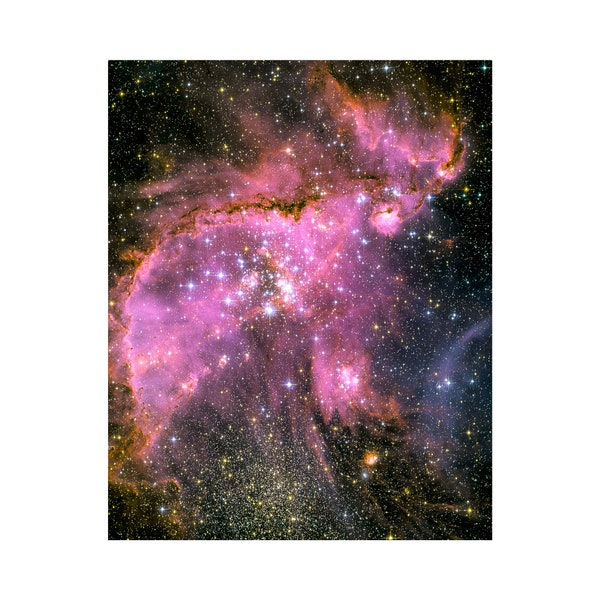 Small magellanic cloud, Tucana Constellation, NGC 346, NASA Space Art | Art Print | Canvas Print | Fine Art Poster | Art Reproduction
