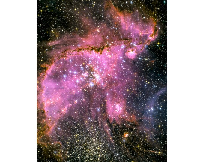 Small magellanic cloud, Tucana Constellation, NGC 346, NASA Space Art | Art Print | Canvas Print | Fine Art Poster | Art Reproduction