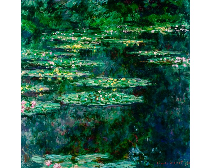Claude Monet, Waterlilies, 1904 | Art Print | Canvas Print | Fine Art Poster | Art Reproduction | Archival Giclee | Gift Wrapped