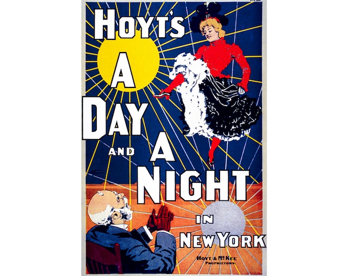 Hoyt's, A Day and A Night in New York | Art Print | Canvas Print | Fine Art Poster | Art Reproduction | Archival Giclee | Gift Wrapped