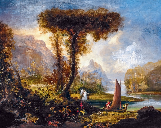 Thomas Cole, The Voyage of Life, 1839 | Art Print | Canvas Print | Fine Art Poster | Art Reproduction | Archival Giclee | Gift Wrapped