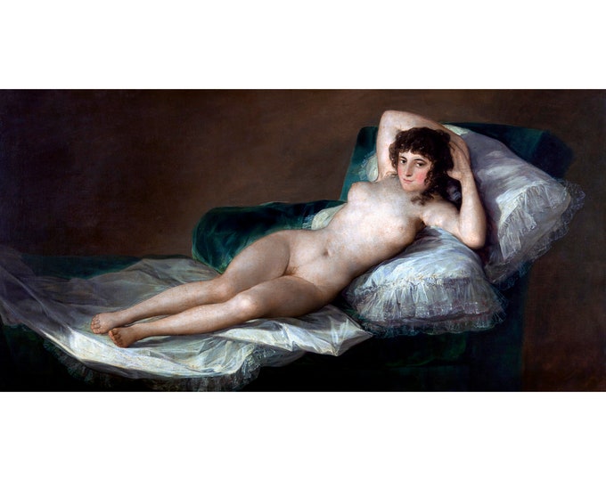 Francisco Goya, The Nude Maja, 1800 | Art Print | Canvas Print | Fine Art Poster | Art Reproduction | Archival Giclee | Gift Wrapped