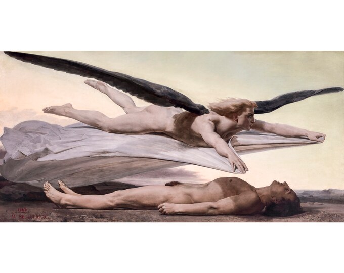 William-Adolphe Bouguereau, Equality Before Death, 1848 | Art Print | Canvas Print | Fine Art Poster | Art Reproduction | Archival Giclee