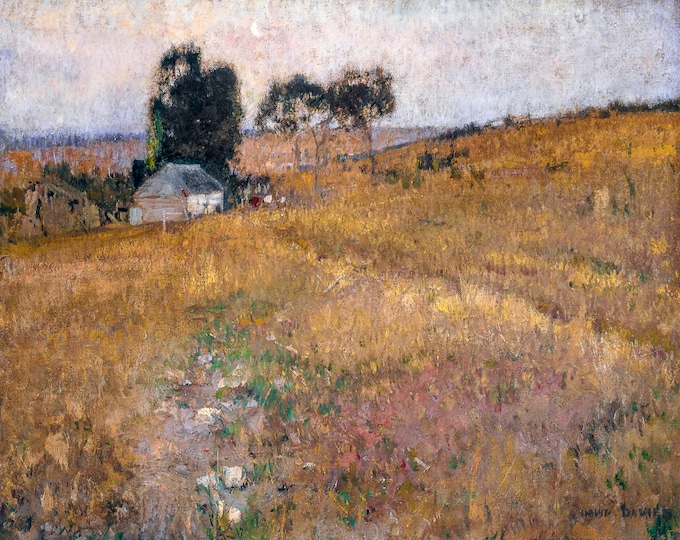 David Davies, A Summer Evening, 1895 | Art Print | Canvas Print | Fine Art Poster | Art Reproduction | Archival Giclee | Gift Wrapped