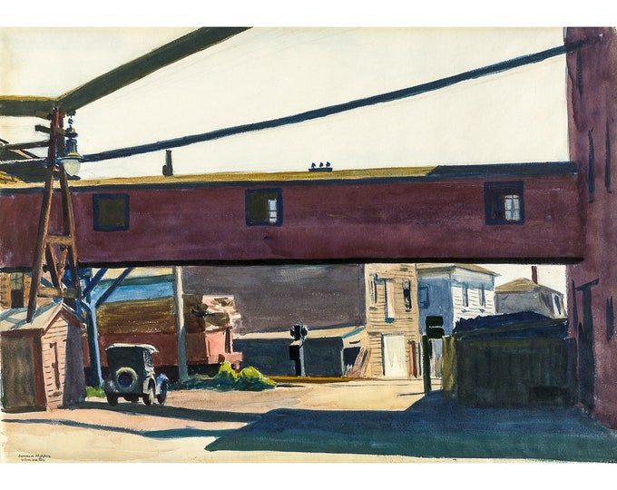 Edward Hopper, Box Factory, Gloucester, 1928 | Art Print | Canvas Print | Fine Art Poster | Art Reproduction | Archival Giclee | Gift Wrap