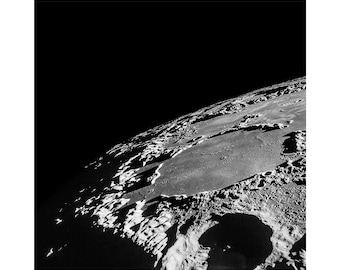 Moon Landing, Apollo Mission, NASA Lunar Art | Art Print | Canvas Print | Fine Art Poster | Art Reproduction | Archival Giclee | Gift Wrap