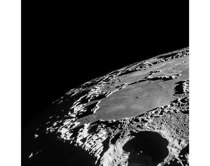 Moon Landing, Apollo Mission, NASA Lunar Art | Art Print | Canvas Print | Fine Art Poster | Art Reproduction | Archival Giclee | Gift Wrap