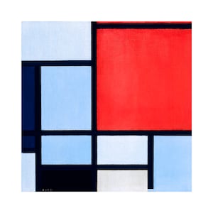 Piet Mondrian, Composition, 1921 | Art Print | Canvas Print | Fine Art Poster | Art Reproduction | Archival Giclee | Gift Wrapped