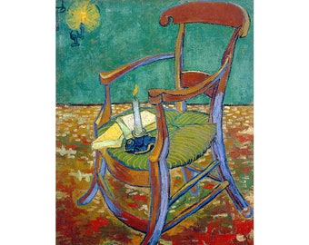 Van Gogh, Gauguin's Chair, 1888 | Art Print | Canvas Print | Fine Art Poster | Art Reproduction | Archival Giclee | Gift Wrapped