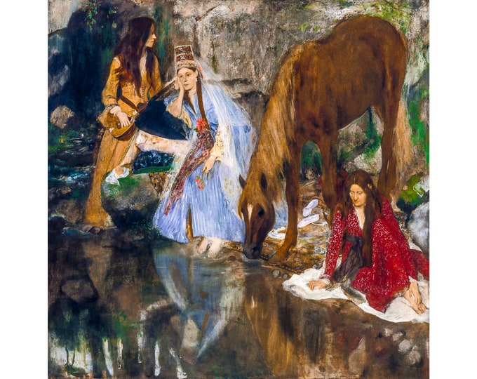 Edgar Degas, Portrait of Mlle Fiocre in the Ballet "La Source" 1868 | Art Print | Canvas Print | Fine Art Poster | Art Reproduction