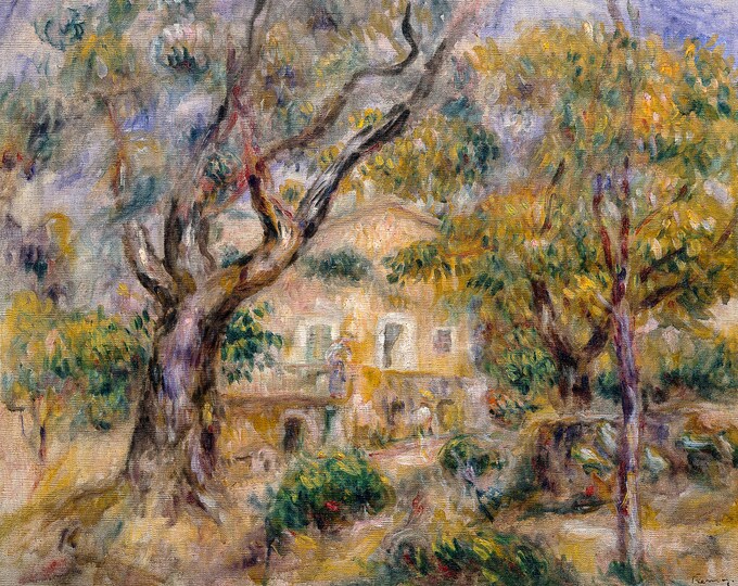 Renoir, The Farm at Les Collettes, Cagnes, 1914 | Art Print | Canvas Print | Fine Art Poster | Art Reproduction | Archival Giclee | Gift