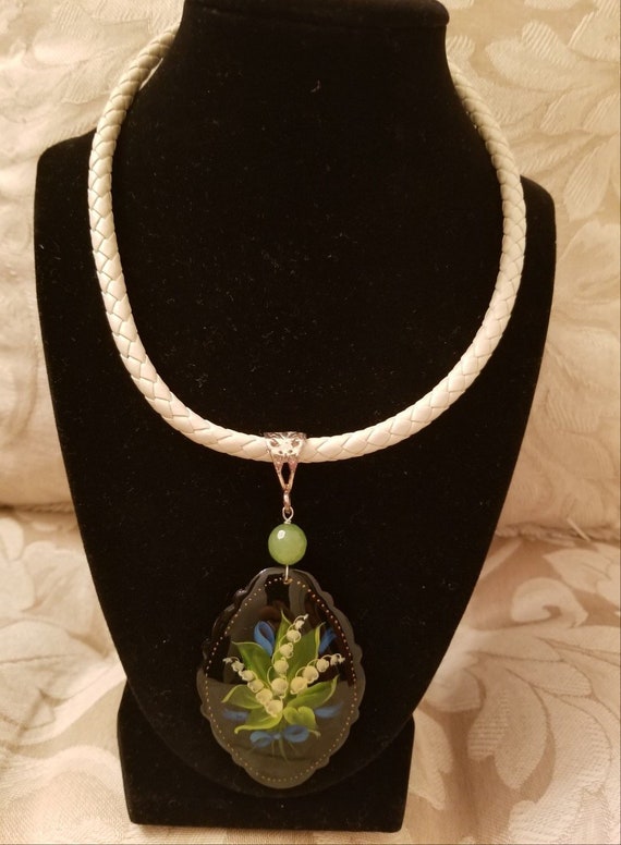 LILY of the VALLEY Pendant and Cord