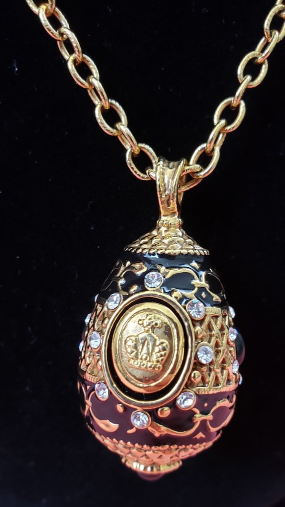 Joan Rivers JET ANNIVERSARY PENDANT and Matching … - image 2