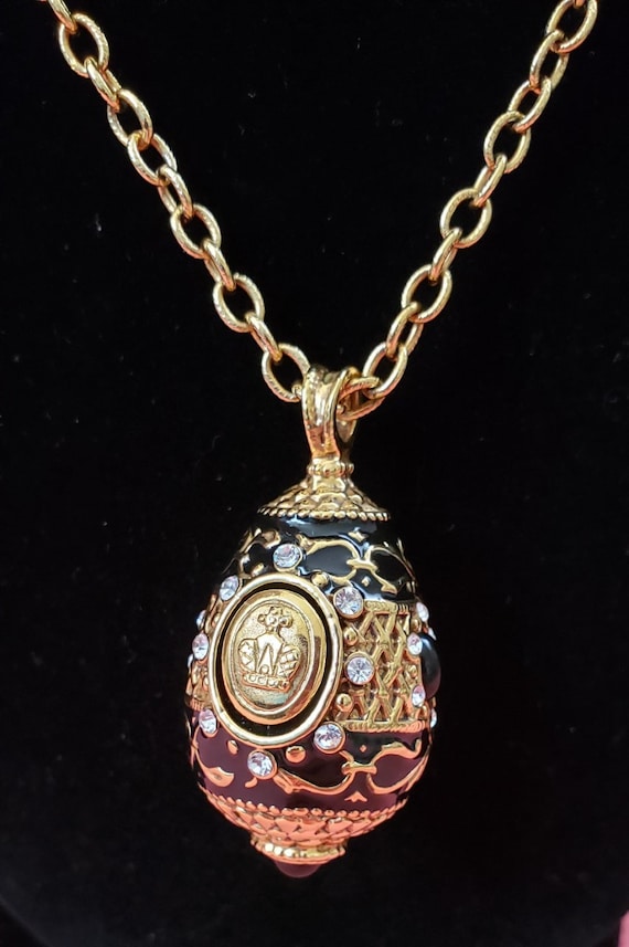 Joan Rivers JET ANNIVERSARY PENDANT and Matching … - image 3