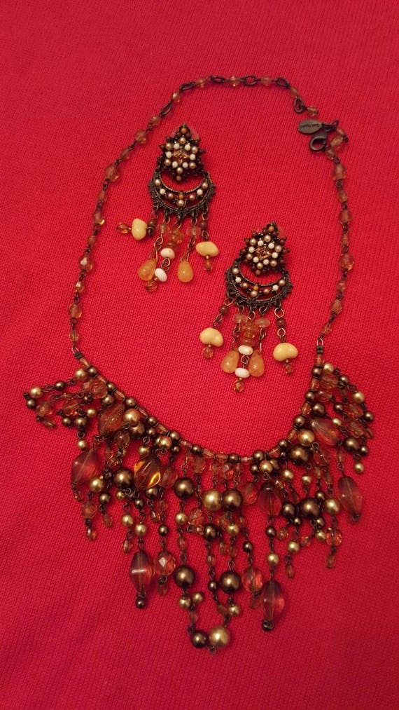REDUCED!!! JOAN RIVERS Fringe Necklace & Earrings - image 6