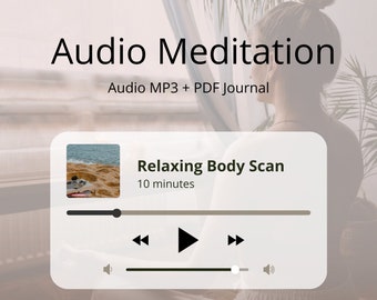 Guided Body Scan Meditation Audio: Relaxing Yoga MP3 (Downloadable PDF Journal Included)