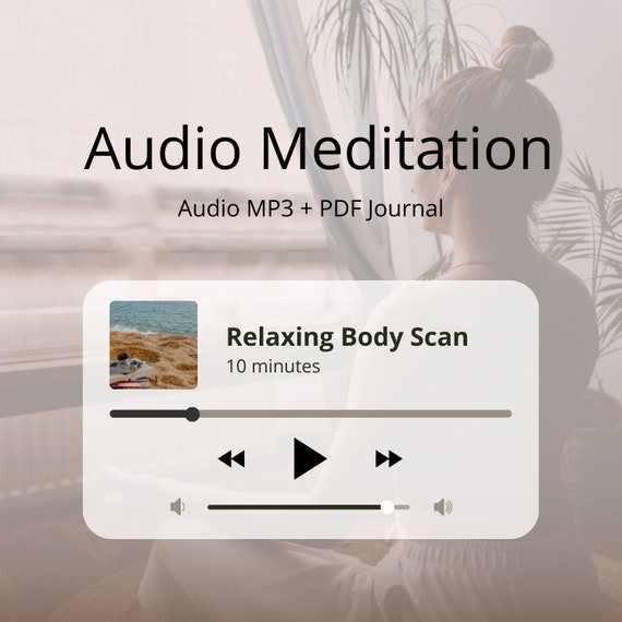 Guided Body Scan Meditation Audio: Relaxing Yoga MP3 (Downloadable PDF Journal Included)