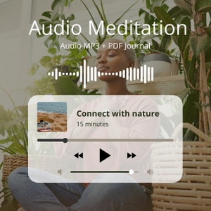 Guided Nature Meditation: 15-Minute Audio MP3 + PDF Journal
