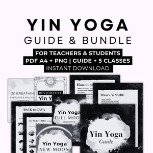 Yin-yogagids, yin-yogareeksen en ademhalingsoefeningbundel voor yin-yoga-instructeurs en -beoefenaars, yin-yogalessen asanasgids