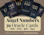 Angel Numbers Oracle Cards for Intuitive Reading Guardian Angel Signs Messages Meaning Manifestation Cards for Spiritual Growth & Awakening